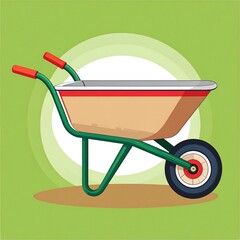 Cartoon illustration of a wheelbarrow