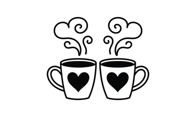 cup of coffee with heart
