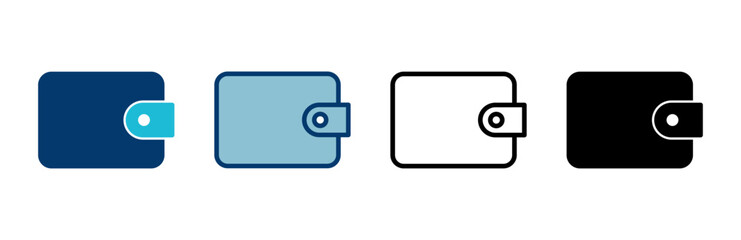 Wallet Icon vector isolated on white background. money wallet icon