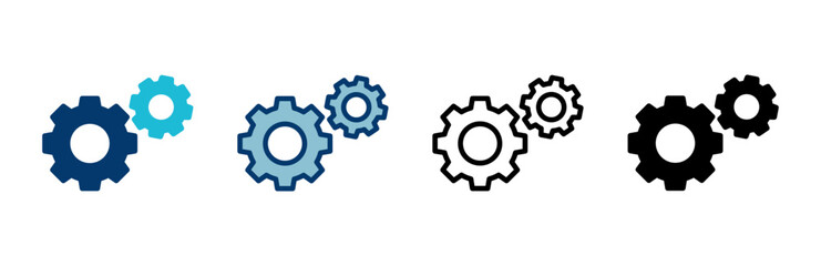 setting Icon vector isolated on white background. setting vector icon. Cog settings Icon Symbol. Gear