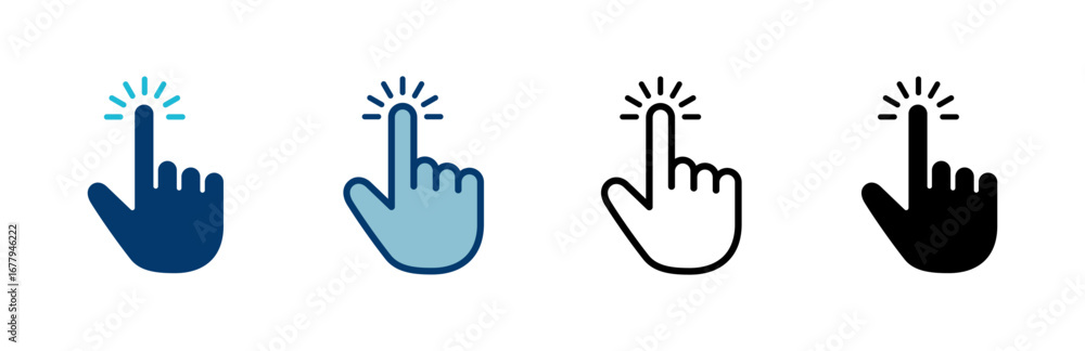 Aufkleber hand click icon vector isolated on white background. pointer icon vector. hand cursor icon vector