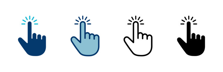 Obraz premium Hand click icon vector isolated on white background. pointer icon vector. hand cursor icon vector