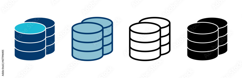 Aufkleber database icon vector isolated on white background. database vector icon