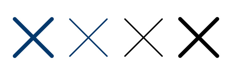 Close icon vector isolated on white background. Delete icon. remove, cancel, exit symbol