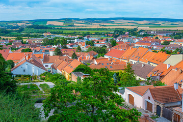 Fototapeta premium Red rooftops of Mikulov in Czech republic