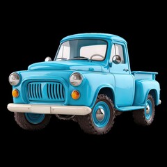 Vintage Light Blue Pickup Truck