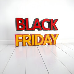 3d word sale of BLACK FRIDAY