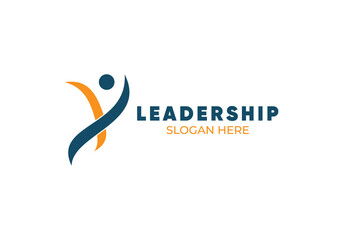 successful leader symbol icon template logo vector