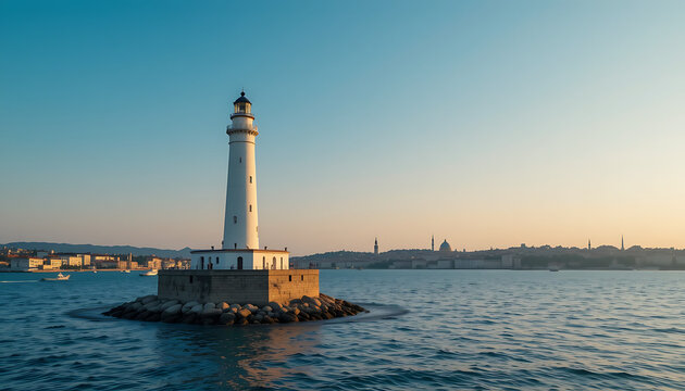 lighthouse in the port