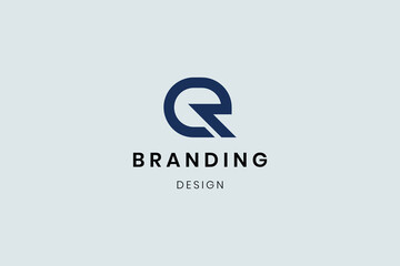 Obraz premium Letter CR logo template with abstract design for company