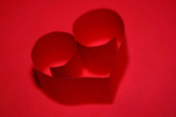 Red Paper Heart Love Concept