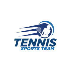 Simple Badge Logo for Tennis Team Sports Logo Template Vector