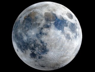Naklejka premium Detailed Gray Moon Surface High Resolution Image