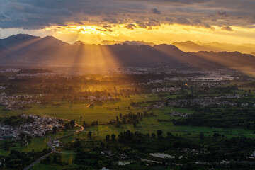 sunrise over the mountains