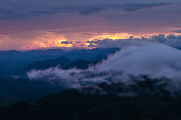 sunrise in the mountains