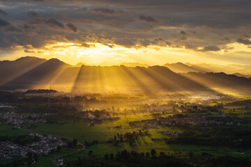 sunrise in the mountains