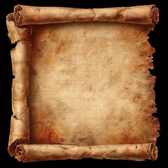 Aged Parchment Scroll Texture Background
