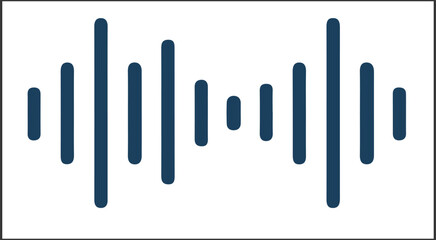 Stylized Sound Wave Icon for Music, Audio Editing, and Digital Media Interfaces