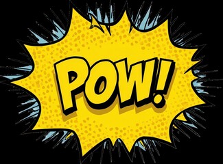 Yellow Pow Comic Book Explosion Sound Effect