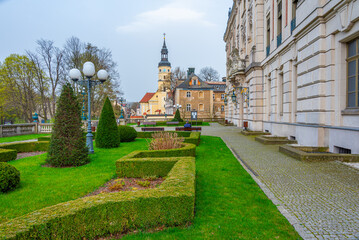 Fototapeta premium View of the Pszczyna castle in Poland