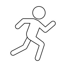 Running Person Line Icon of Fitness & Sport Activity Icon Set