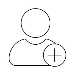 Add User Line Icon of Profile & User Avatar Icon Set