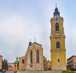 Fototapeta premium Panorama view of Przemysl cathedral in Poland