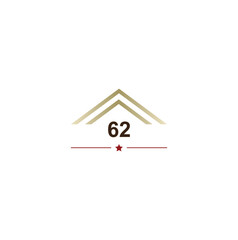 two-story house number logo vector icon template