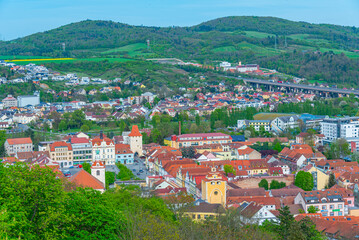 Panorama view of the city center of Beroun, Czech republic
