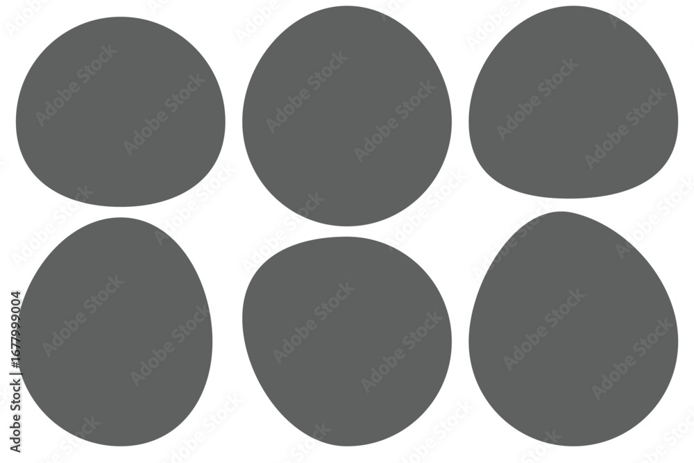 Poster blob shapes black collection vector design elements isolated. random blob circles icon set. isolated