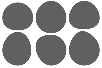 Blob shapes black collection vector design elements isolated. Random blob circles icon set. Isolated on a white background.