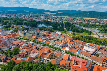 Panorama view of the peace square in Trencin, Slovakia
