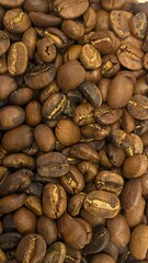 Close-up of Roasted Coffee Beans for Brewing and Espresso