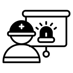 Obraz premium incident training icon