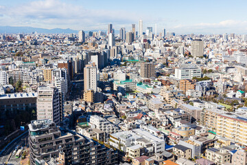 Obraz premium 文京シビックセンターから見る池袋方面の街並み