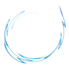 Blue glowing circular energy effect on transparent background


