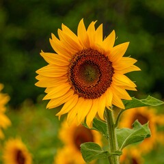 Obraz premium Close-up sunflower in field