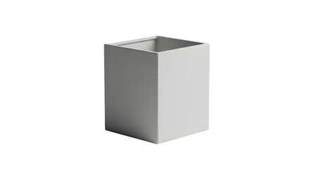Fototapeta premium Modern square planter pot isolated on transparent background