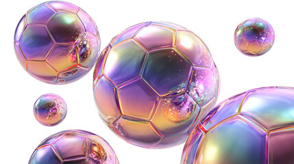 Fototapeta premium Holographic Football Design
