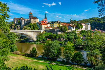 Panorama view of old town of Loket, Czech republic