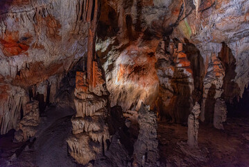 Interior of Domica cave in Slovakia