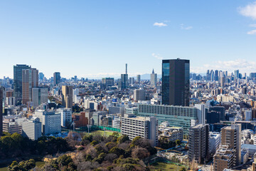 Obraz premium 文京シビックセンターから見る新宿方面の街並み