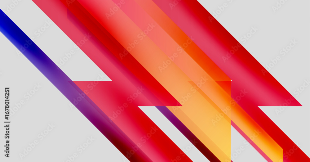 Aufkleber abstract composition featuring diagonal stripes. vivid colors blend, creating dynamic visual effect.