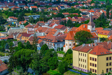 Obraz premium Panorama view of Namest nad Oslavou castle, Czech republic