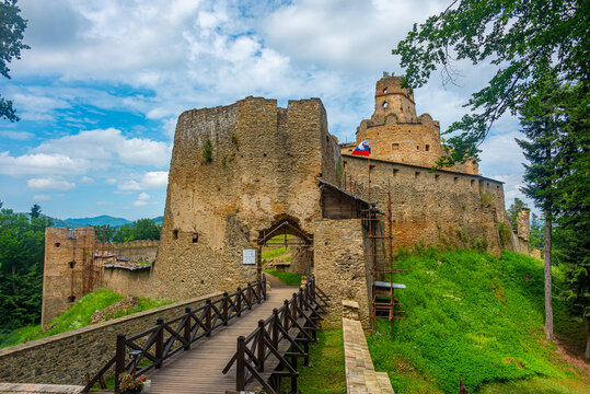 Zborov castle during a summer day in Slovakia