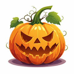 ハロウィンのジャック・オー・ランタン　アニメ風