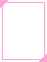 縦フレーム,ピンク,枠,デザイン,カード,インフォメーション,三角,メッセージ,伝言,告知,お知らせ,メモ,コメント,広告,シンプル,直線的,囲み	
