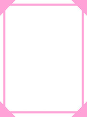 縦フレーム5,ピンク,枠,デザイン,カード,インフォメーション,三角,メッセージ,伝言,告知,お知らせ,メモ,コメント,広告,シンプル,直線的,囲み