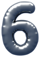 3D画像_風船_6_シルバー