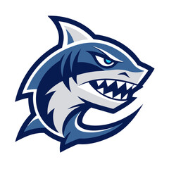 Minimal Sea Predator Icon with Stylized Jawline and Strong Graphic Impact